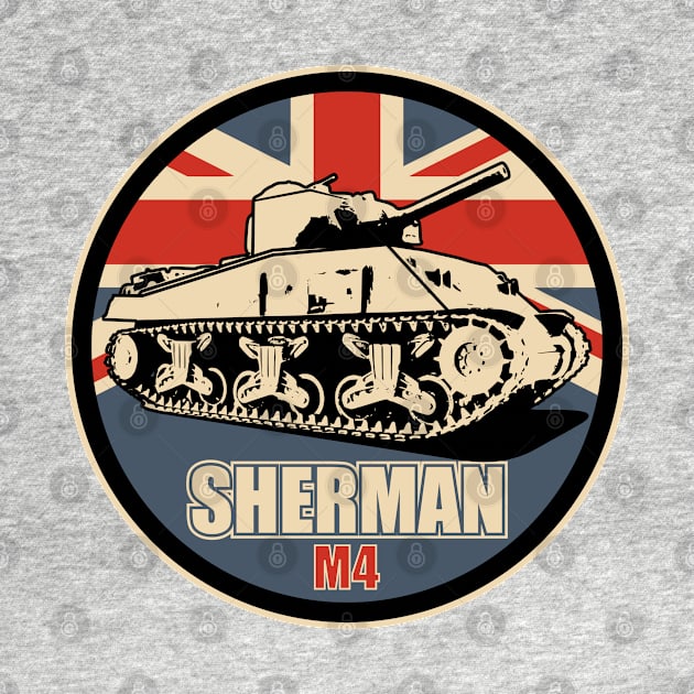 British M4 Sherman Tank (Small logo) by TCP